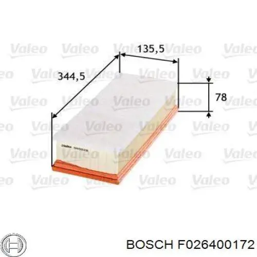 Фильтр воздушный Bosch F026400172