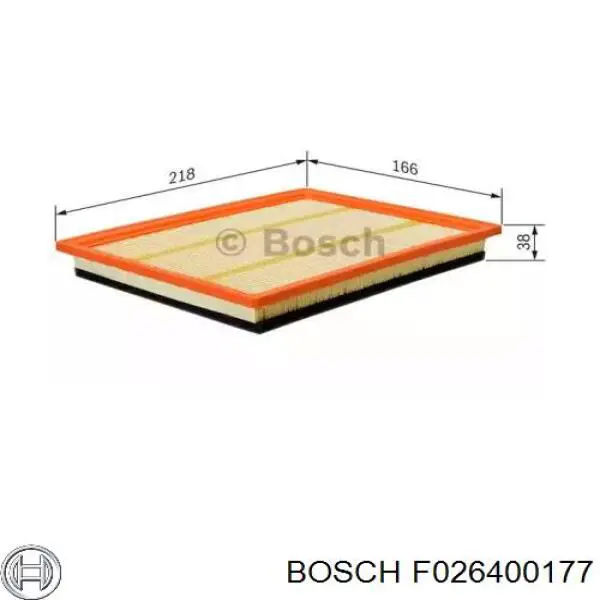 F026400177 Bosch filtro de ar