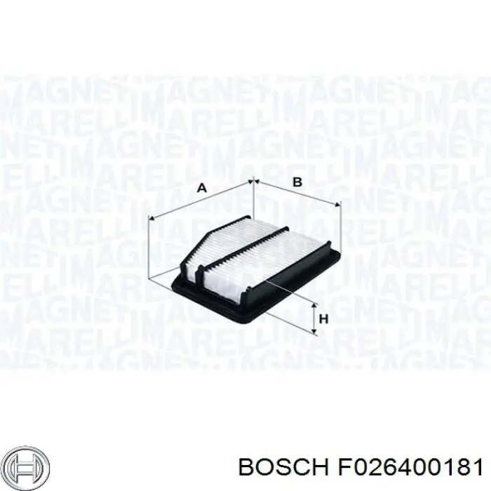 Элемент воздушного фильтра Bosch F026400181 цена, от 15.30 USD