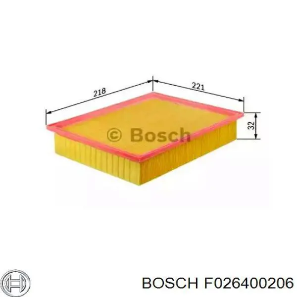 Элемент воздушного фильтра Bosch F026400206 цена, от 8.25 USD