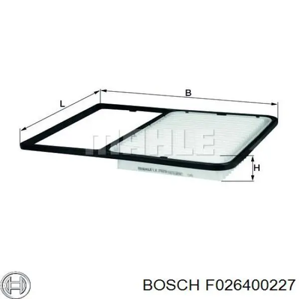 F026400227 Bosch Воздушный фильтр двигателя