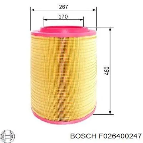 F026400247 Bosch Воздушный фильтр двигателя