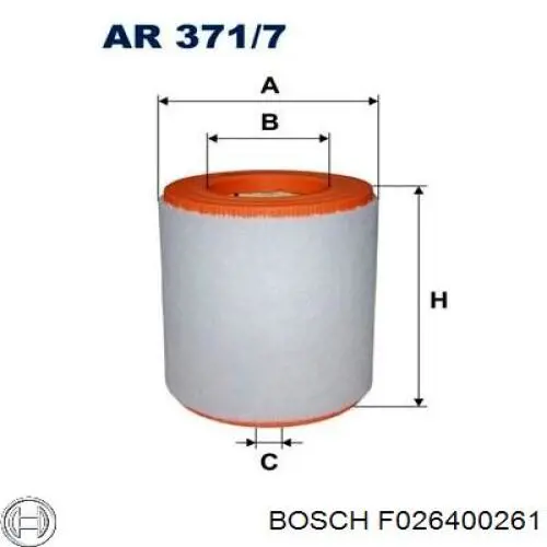 Фильтр воздушный Bosch F026400261