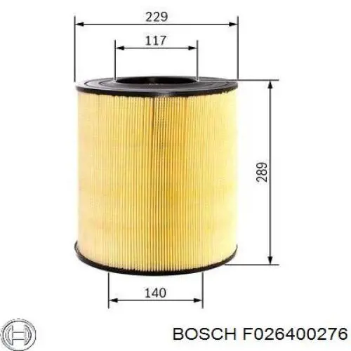 Фильтр воздушный Bosch F026400276