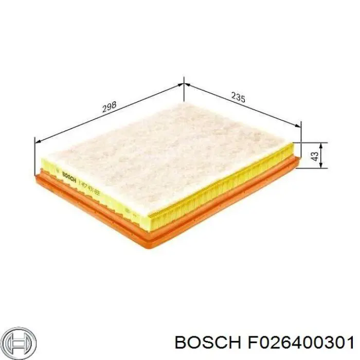 F026400301 Bosch Воздушный фильтр двигателя