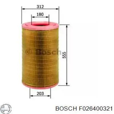 Воздушный фильтр F026400321 Bosch