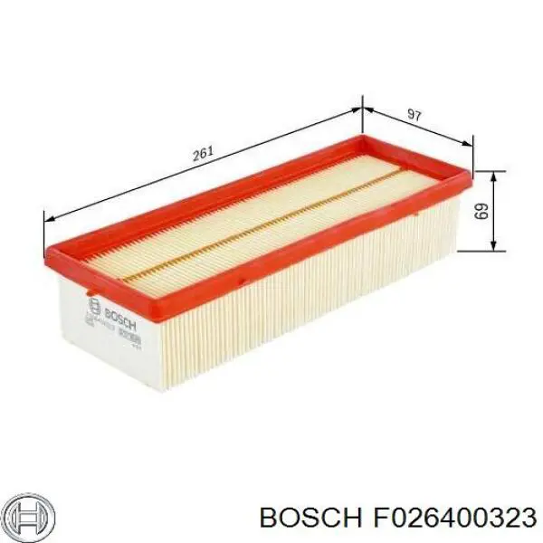 F026400323 Bosch Воздушный фильтр двигателя
