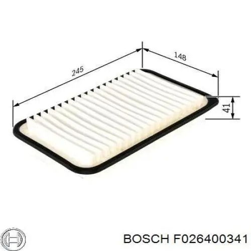 Filtro de aire F026400341 Bosch
