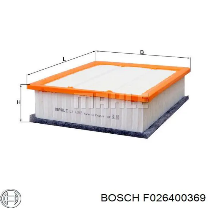 Filtro de aire F026400369 Bosch