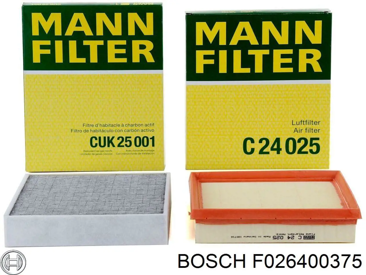 F026400375 Bosch filtro de ar