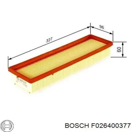 Фільтр повітряний F026400377 Bosch