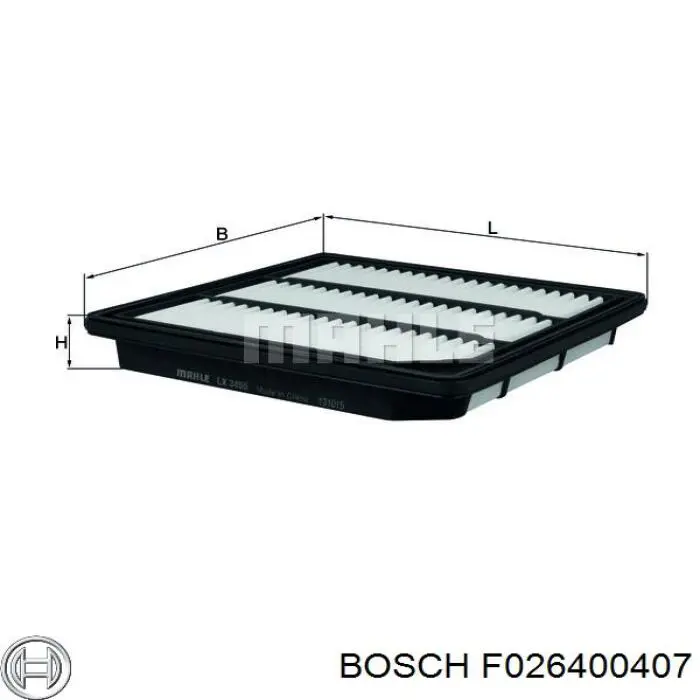 Filtro de aire F026400407 Bosch