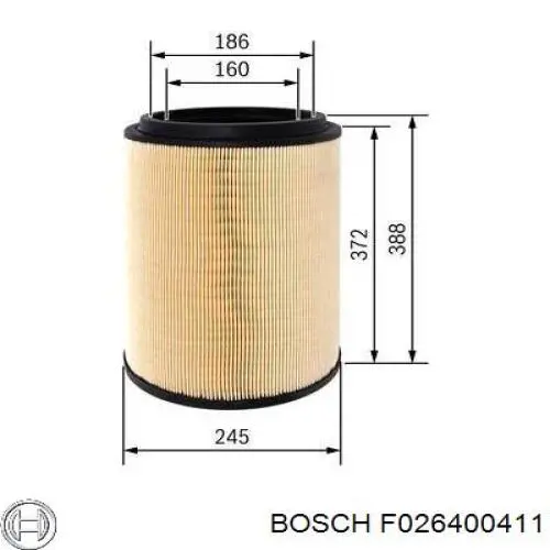 Фильтр воздушный Bosch F026400411