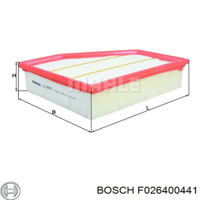 Элемент воздушного фильтра Bosch F026400441 цена, от 8.53 USD