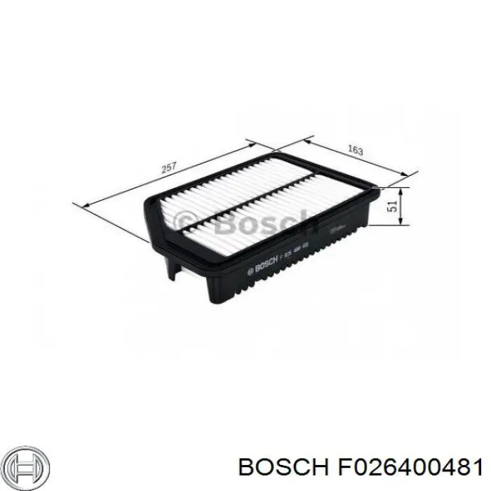 Воздушный фильтр F026400481 Bosch