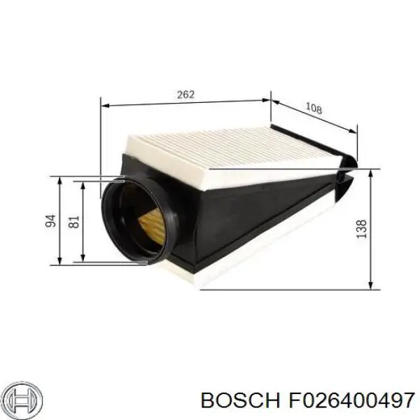 F026400497 Bosch Воздушный фильтр двигателя