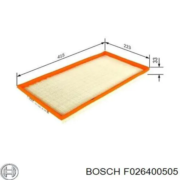 Элемент воздушного фильтра Bosch F026400505 цена, от 11.80 USD