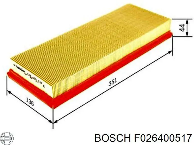 Фильтр воздушный BOSCH F026400517
