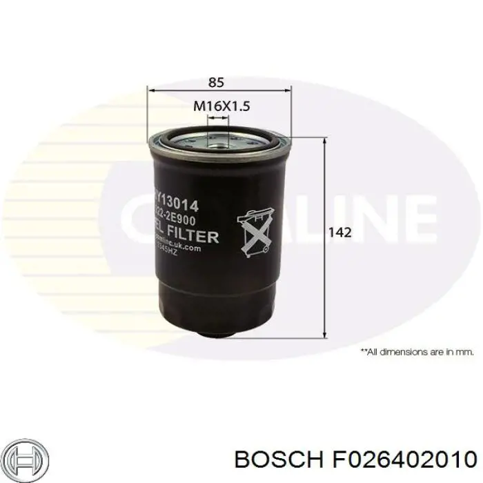 F026402010 Bosch Фильтр топлива