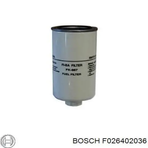 Фильтр топливный Bosch F026402036