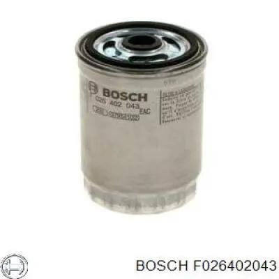 Filtro combustible F026402043 Bosch