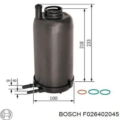 F026402045 Bosch Фильтр топлива