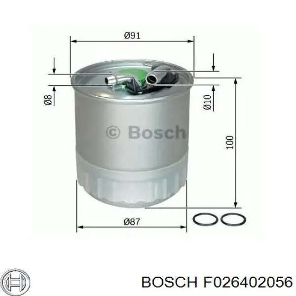 Фильтр тонкой очистки топлива Bosch F026402056 цена, от 19.98 USD