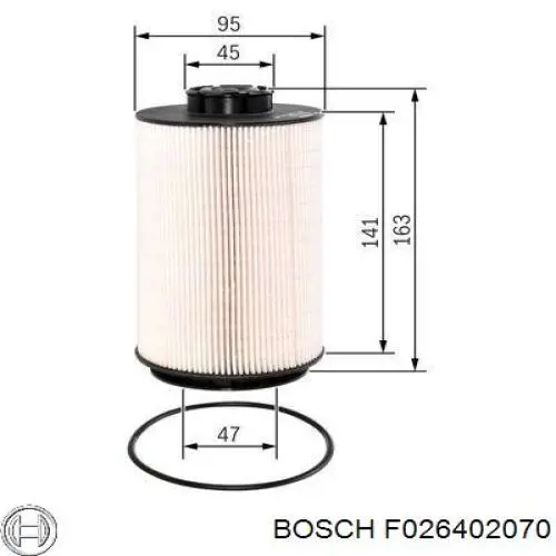 Фильтр топливный Bosch F026402070