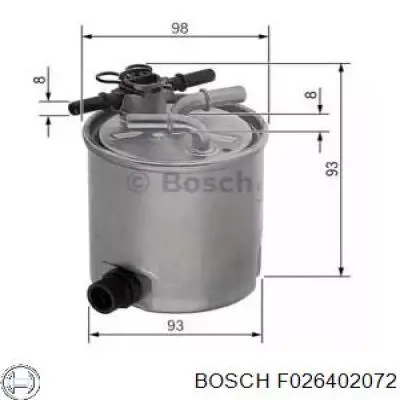 Фильтр тонкой очистки топлива Bosch F026402072 цена, от 26.95 USD