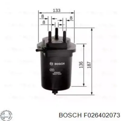 Filtro combustible F026402073 Bosch
