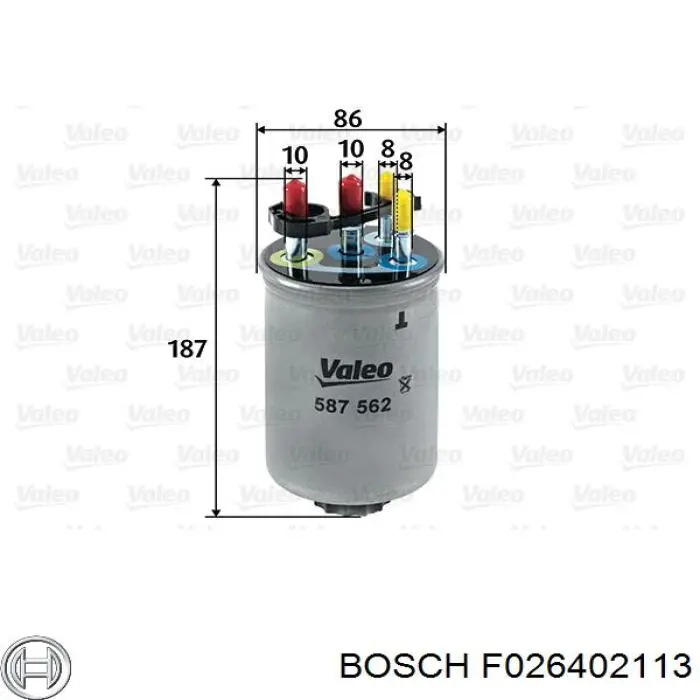 Фильтр тонкой очистки топлива Bosch F026402113 цена, от 24.17 USD
