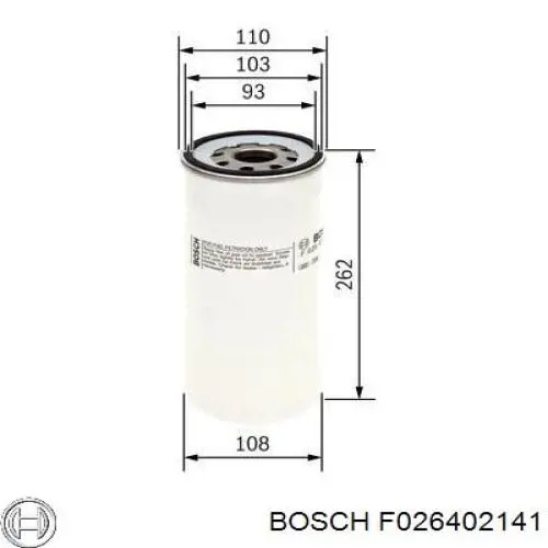Фильтр топливный Bosch F026402141
