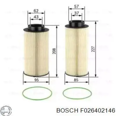 F026402146 Bosch filtro de combustível