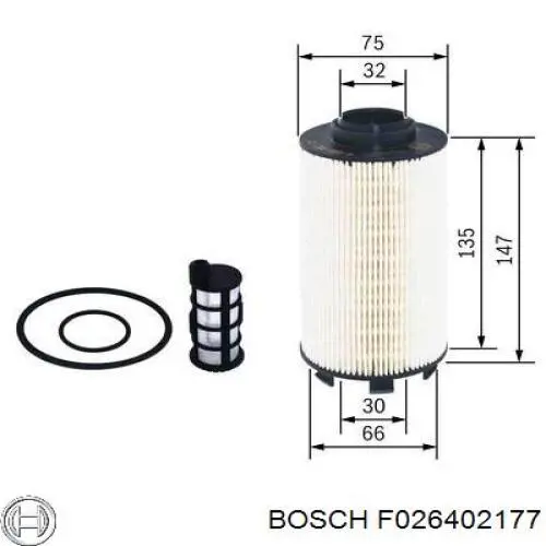 Фильтр топливный Bosch F026402177