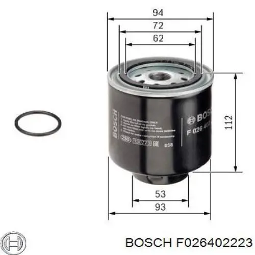 Топливный фильтр F026402223 Bosch