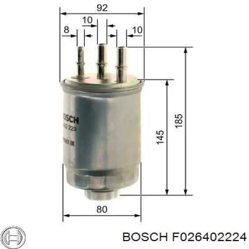 Filtro combustible F026402224 Bosch