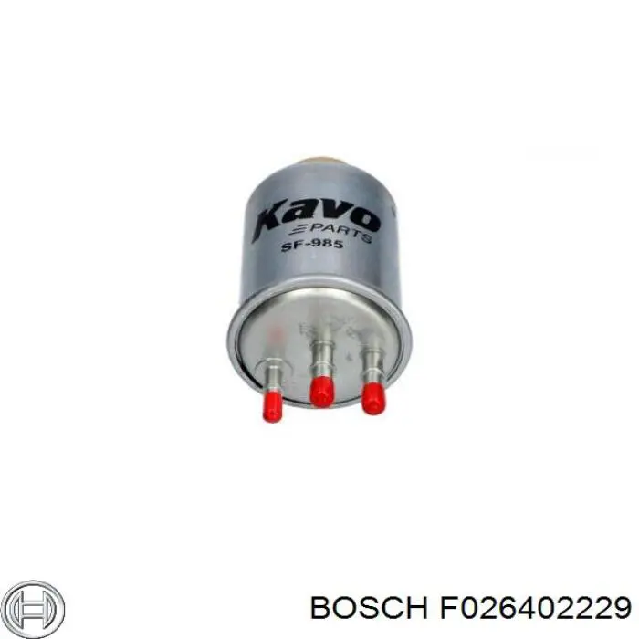 Фильтр тонкой очистки топлива Bosch F026402229 цена, от 18.83 USD