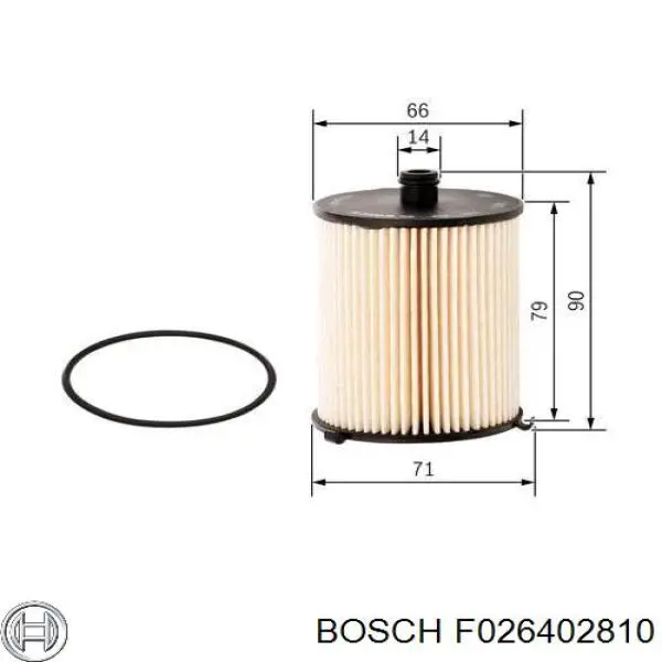 F026402810 Bosch filtro de combustível