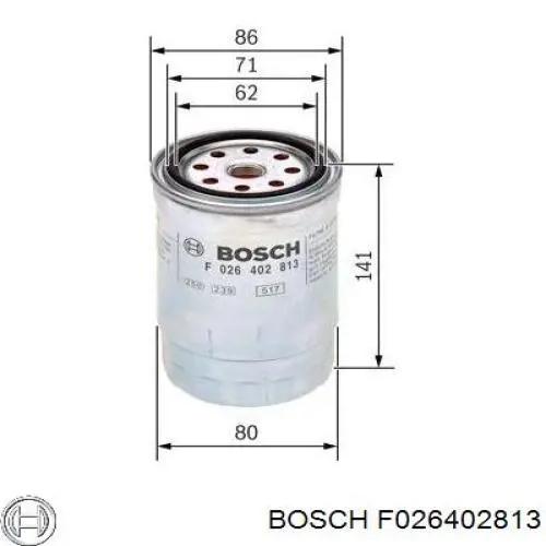 Фильтр топливный Bosch F026402813