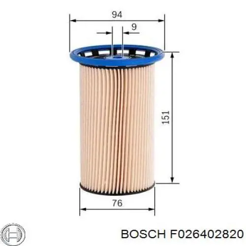 Фильтр топливный Bosch F026402820