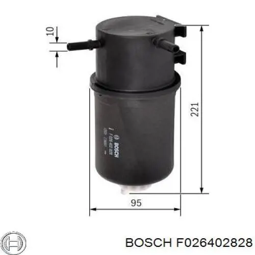 Filtro combustible F026402828 Bosch