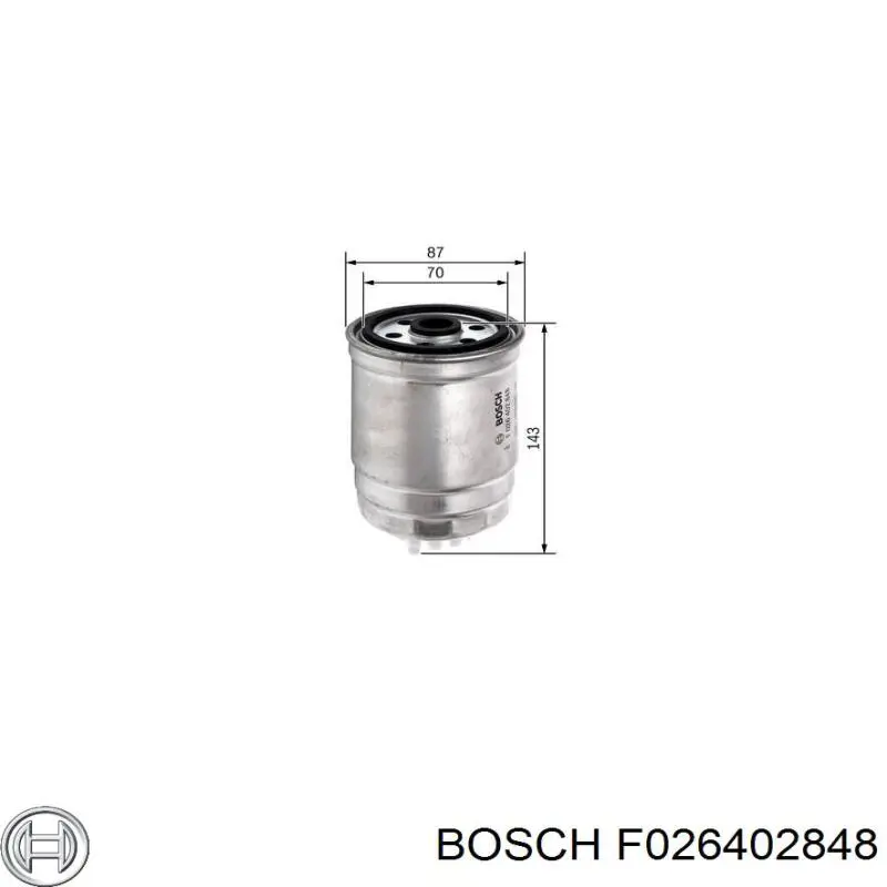 Фильтр тонкой очистки топлива Bosch F026402848 цена, от 28.90 USD