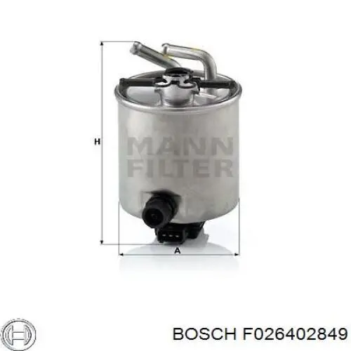Фильтр тонкой очистки топлива Bosch F026402849 цена, от 26.29 USD