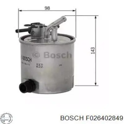 F026402849 Bosch filtro de combustível