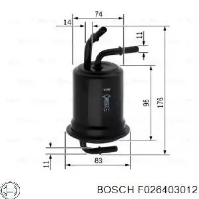 Фильтр топливный Bosch F026403012