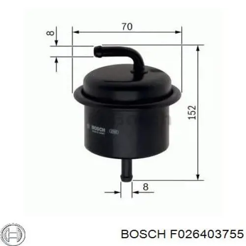 Filtro combustible F026403755 Bosch