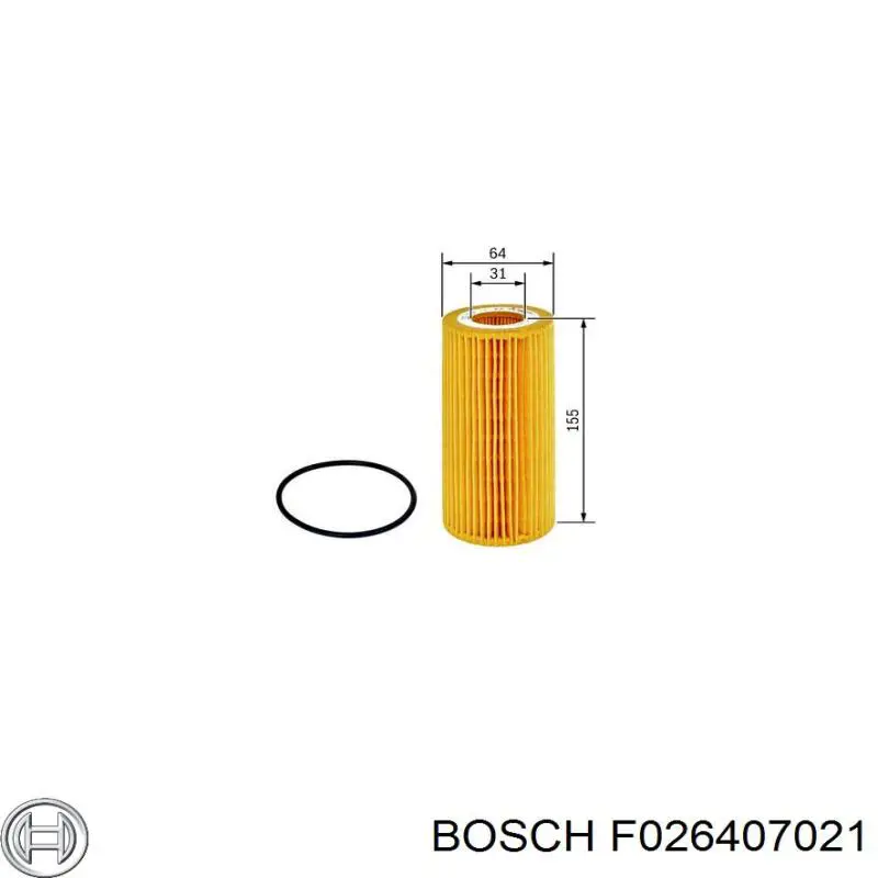 F026407021 Bosch Масляный фильтр двигателя