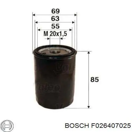 Фільтр масляний F026407025 Bosch