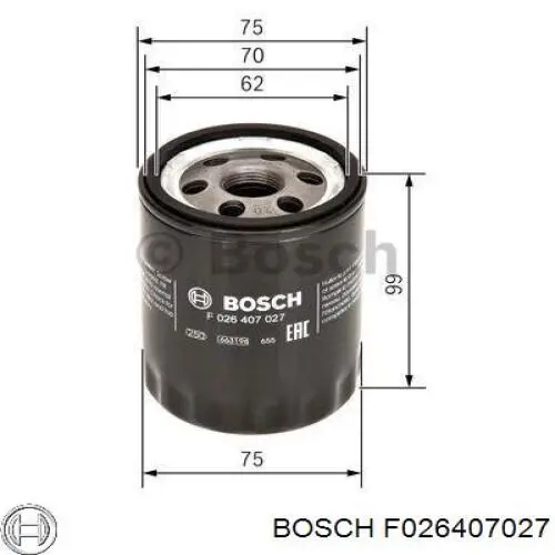 F026407027 Bosch масляный фильтр