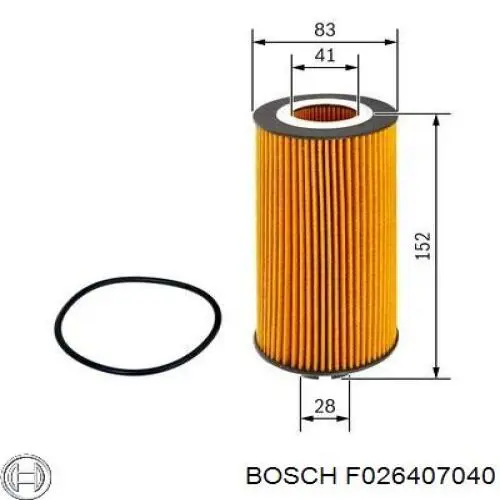 Фільтр масляний F026407040 Bosch